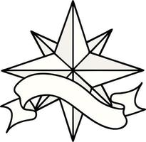 tatuaggio con bandiera di un' stella vettore
