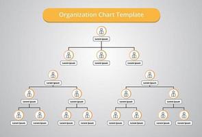 organigramma con icone di persone vettore