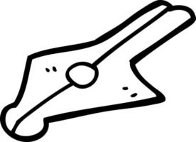 penna stilografica del fumetto di disegno a tratteggio vettore