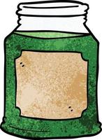 cartone animato scarabocchio liquido nel un' vaso vettore