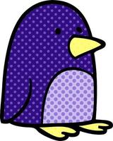 cartone animato scarabocchio piccolo pinguino vettore
