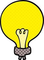 lampadina di doodle del fumetto vettore