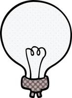 lampadina di doodle del fumetto vettore