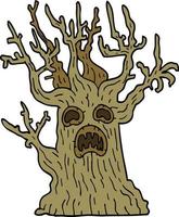 albero spettrale di doodle del fumetto vettore