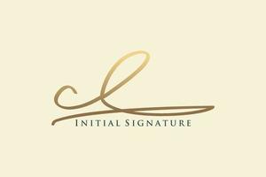 iniziale cl lettera firma logo modello elegante design logo. mano disegnato calligrafia lettering vettore illustrazione.