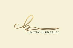 iniziale cb lettera firma logo modello elegante design logo. mano disegnato calligrafia lettering vettore illustrazione.