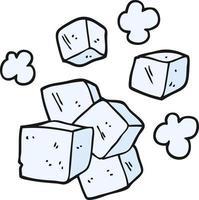 cartone animato ghiaccio cubi vettore
