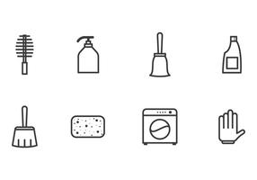 Vettori di icone semplici di pulizia