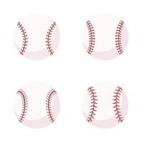 pelle baseball con rosso cucito cuciture. popolare softball tornei. vettore