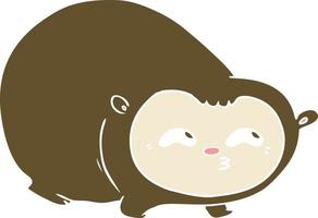 piatto colore stile cartone animato wombat vettore