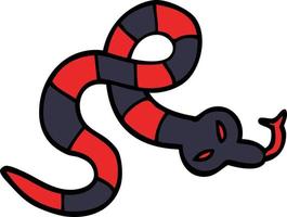 cartone animato scarabocchio velenoso serpente vettore