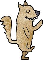 cane da ballo di doodle del fumetto vettore