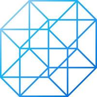 hypercube ottico illusione vettore illustrazione per logo, icona, cartello, simbolo, matematica, elemento, etichetta, emblema o design