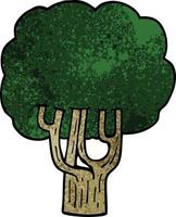 albero di fioritura di doodle del fumetto vettore