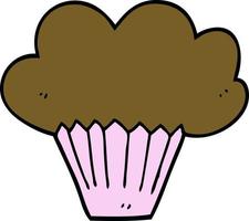 cartone animato scarabocchio Cupcake vettore