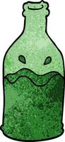 cartone animato scarabocchio verde bottiglia vettore