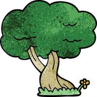 albero di doodle dei cartoni animati vettore