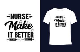 infermiera detto e citazione vettore maglietta design.