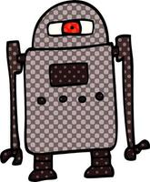 robot di doodle dei cartoni animati vettore