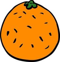 cartone animato scarabocchio agrume arancia vettore