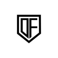 df lettera logo design con bianca sfondo nel illustratore. vettore logo, calligrafia disegni per logo, manifesto, invito, eccetera.