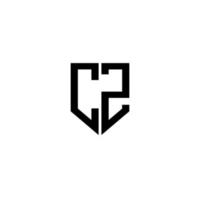 cz lettera logo design con bianca sfondo nel illustratore. vettore logo, calligrafia disegni per logo, manifesto, invito, eccetera.