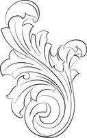 Vintage ▾ barocco vittoriano telaio confine floreale ornamento foglia scorrere inciso retrò fiore modello decorativo design tatuaggio nero e bianca giapponese filigrana calligrafico vettore araldico turbine