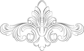 Vintage ▾ barocco vittoriano telaio confine floreale ornamento foglia scorrere inciso retrò fiore modello decorativo design tatuaggio nero e bianca giapponese filigrana calligrafico vettore araldico turbine