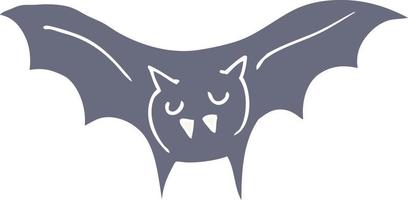 piatto colore stile cartone animato vampiro pipistrello vettore