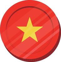 Vietnam bandiera vettore mano disegnato, vietnamita dong moneta vettore mano disegnato