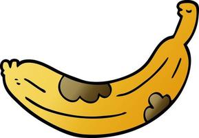 cartone animato scarabocchio svolta Banana vettore