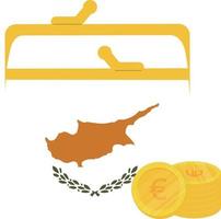 Cipro bandiera vettore mano disegnato, euro vettore mano disegnato