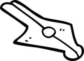 penna stilografica del fumetto di disegno a tratteggio vettore