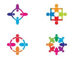 coloful comunità icona logo design vettore