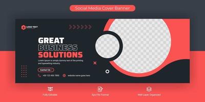 modello di post banner copertina social media marketing aziendale creativo vettore