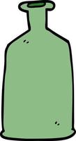 cartone animato scarabocchio verde bottiglia vettore