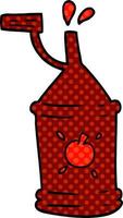 cartone animato scarabocchio di pomodoro salsa vettore