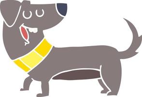 cane cartone animato in stile piatto a colori vettore
