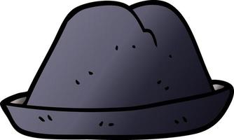 cappello di doodle del fumetto vettore