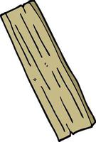 cartone animato scarabocchio tavola di legna vettore