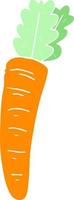 piatto colore illustrazione di un' cartone animato carota vettore