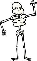 vettore pendenza illustrazione cartone animato scheletro