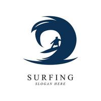 fare surf logo vettore modello design