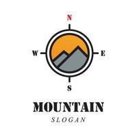 logo icona di montagna vettore