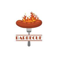 barbeque logo e simbolo vettore