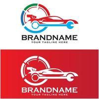 impostato di creativo da corsa auto logo con slogan modello vettore