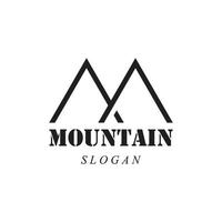 logo icona di montagna vettore