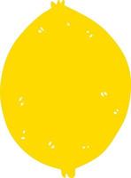piatto colore stile cartone animato Limone vettore