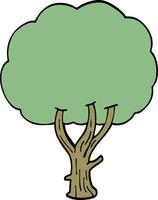 albero di fioritura di doodle del fumetto vettore