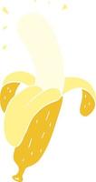 piatto colore stile cartone animato Banana vettore
